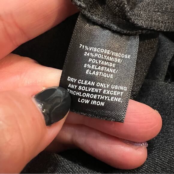 Lafayette 148 Elastic Waist Pull On Charcoal Legging size S - Picture 4 of 8